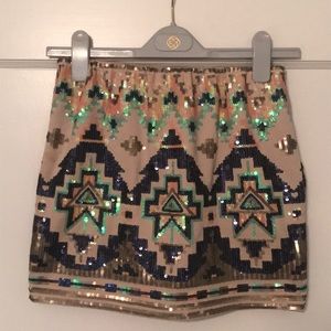 Sequin mini skirt
